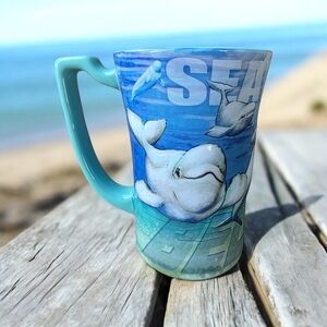 Blue Ocean Whale Mug